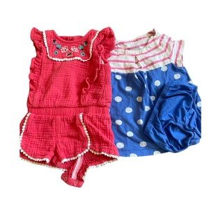 Summer Bundle: Baby Girl 3-Piece Clothing Lot
